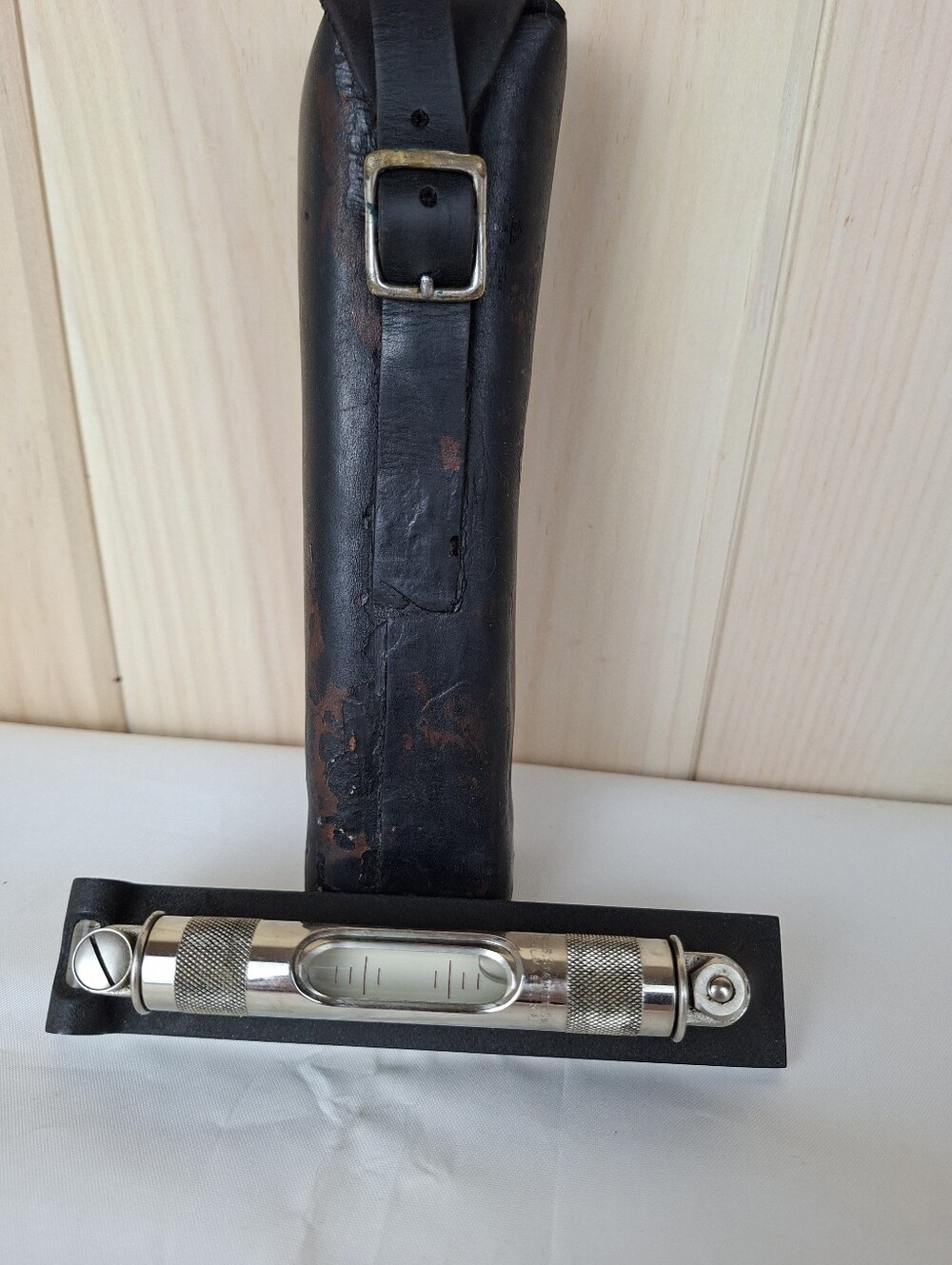 Vintage L.S. Starrett 6" Precision Machinist 2-Way Level Made In USA + Case